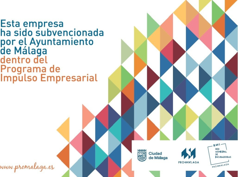 Acreditación oficial que certifica que esta empresa ha sido subvencionada por el Ayuntamiento de Málaga dentro del Programa de Impulso Empresarial.